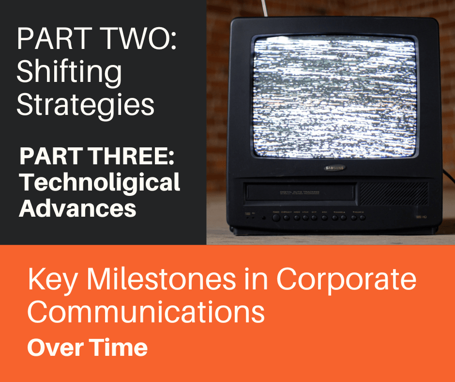 Key Milestone in Corporate Communications Over Time (2) &&nbsp;(3)